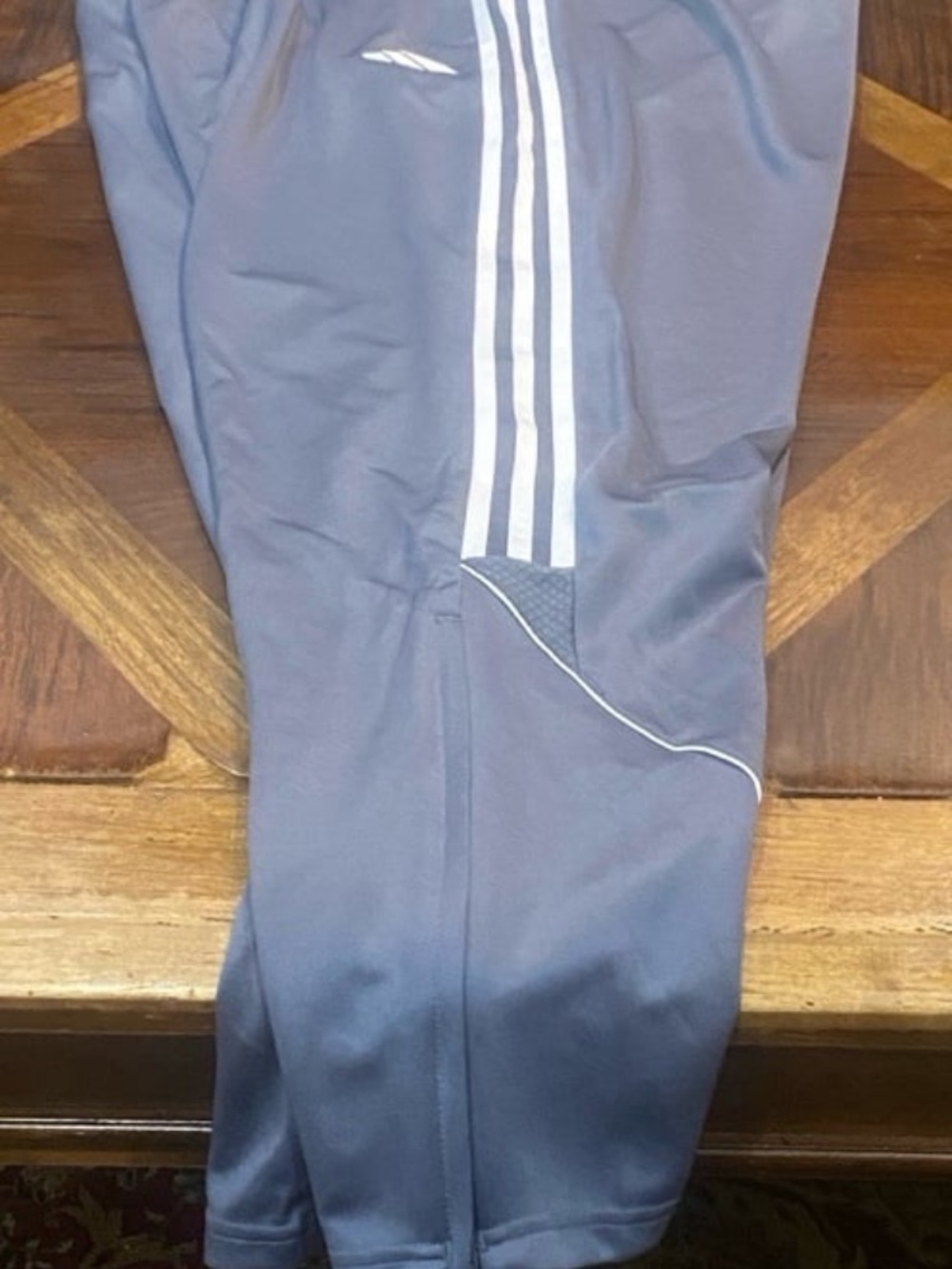 adidas Men's gray Track Pants with White Stripes